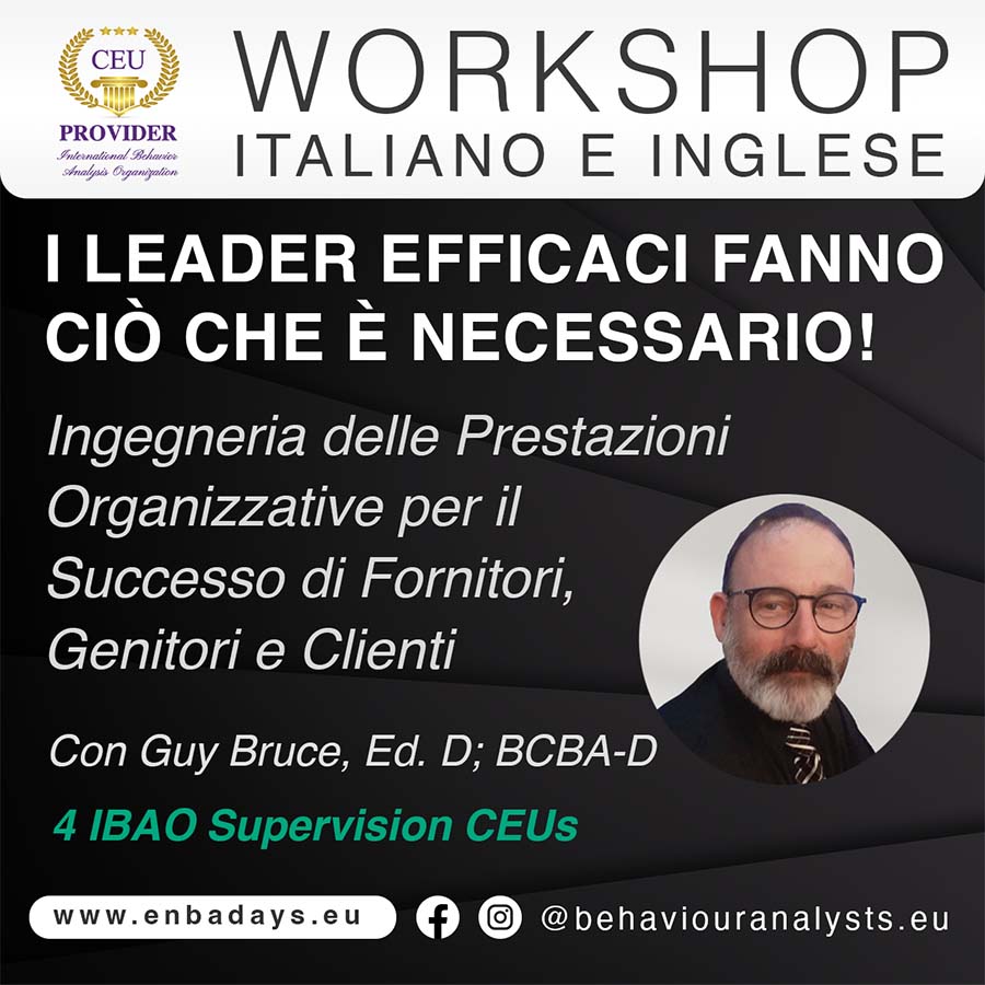 Workshop con Guy Bruce Effective I Leader Efficaci Fanno ciò Che è Necessario!